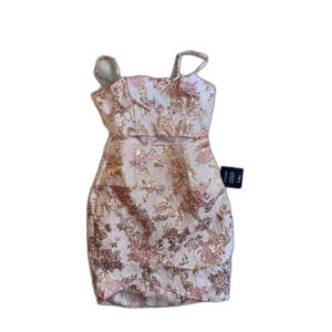 Pink Jacquard Lulus Cut-out Dress